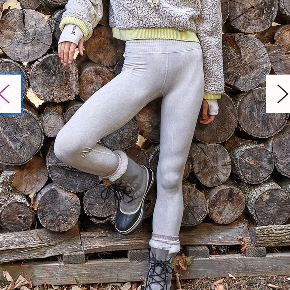 Free People Good Karma High Rise HR 7/8 Length Leggings in Dove Grey NWOT XS/S - Picture 4 of 14